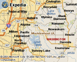 Muckleshoot Indian Reservation Map closeup