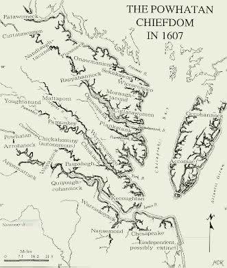 Powhaten Chiefdom Map