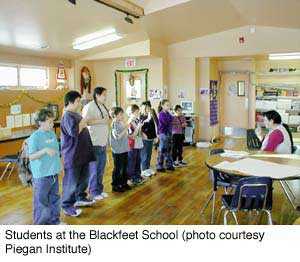 Students at the Blackfoot School