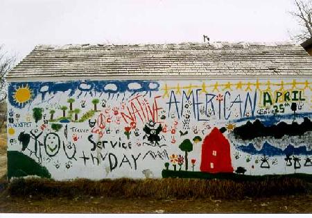 Native American Youth Service Day mural