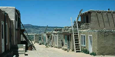 Acoma Pueblo, where the Spanish killed 1000 and captured 500 in a battle with the Indians in 1599. 
