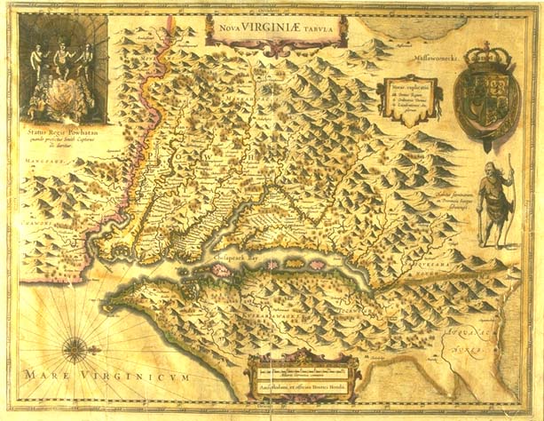 Nova Virginia Map by John Smith, 1639 