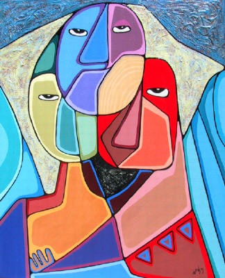 The Power of Collective Thinking - 40 x 32 Inches Acrylic on Canvas