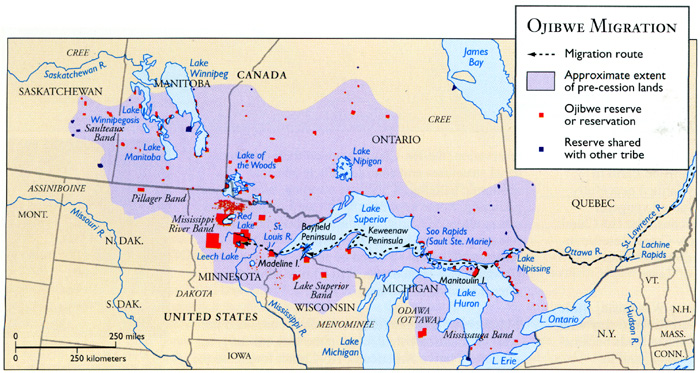 Ojibwe Migration Map