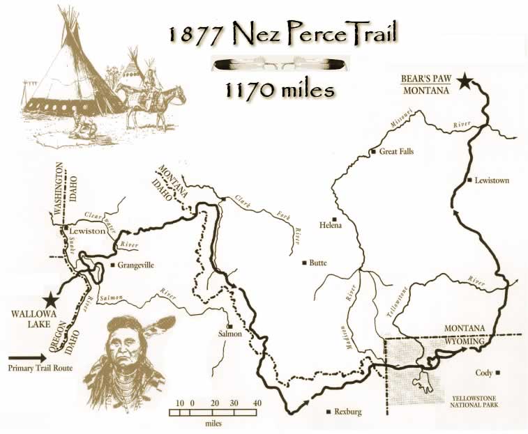 Nez Perce Trail Map