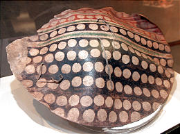 Buffalo hide shield was probably made between 1420 and 1640. It was found in shelter in 1926. (photo by Gary Mckellar, Deseret Morning News)