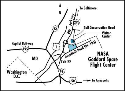Goddard Space Flight Center Map