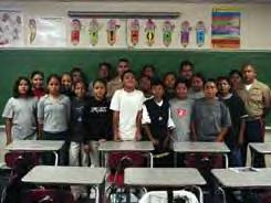 Sgt. Opie Slivers and Lance Cpl. Fernando Salinas finally met the eighth grade class