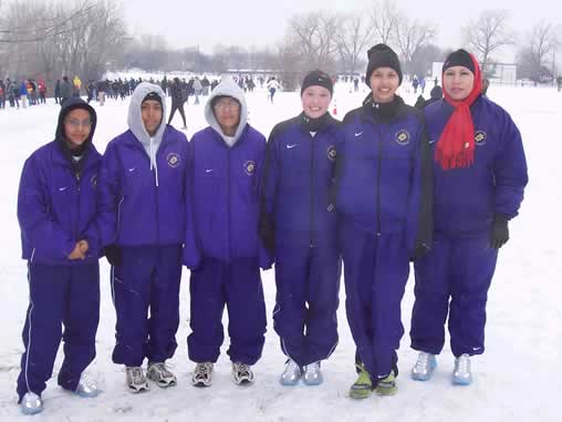 Wings' Junior Women's Team with Coach Lyn Pine