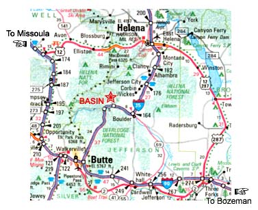 Basin, MT Map