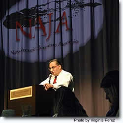 'Journalism is not just for non-Indians,' Ron Walters of the Native American Journalists Association told students.