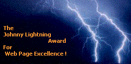 The Johnny Lightning Award For Web Page Excellence