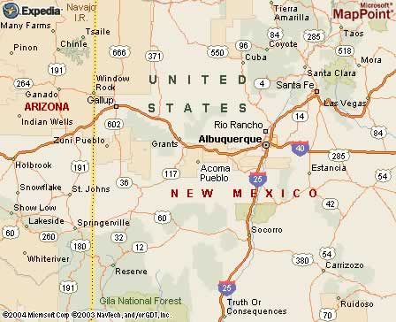 Acoma Pueblo, NM Map
