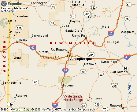 Albuquerque, New Mexico map