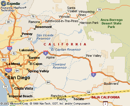 Alpine, CA Map