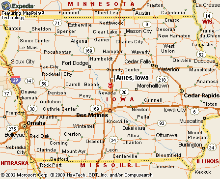 Ames, IA Map