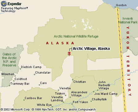 Arctic Village, AK Map