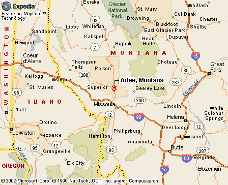 Arlee, MT Map