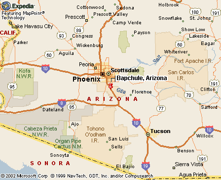 Bapchule, AZ Map