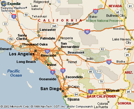 Beaumont, CA Map