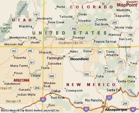 Bloomfield, NM Map