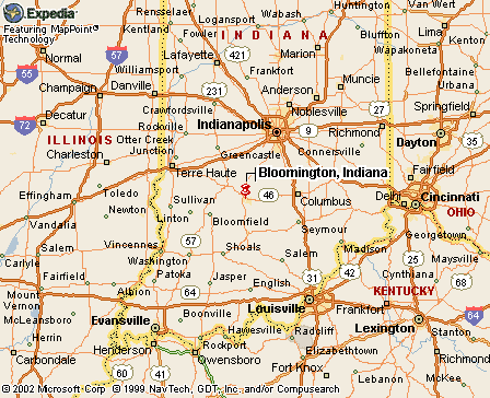 Bloomington, IN Map