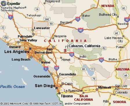 Cabazon, CA Map