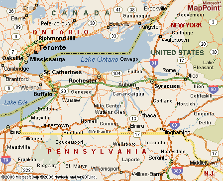 Canandaigua, NY Map