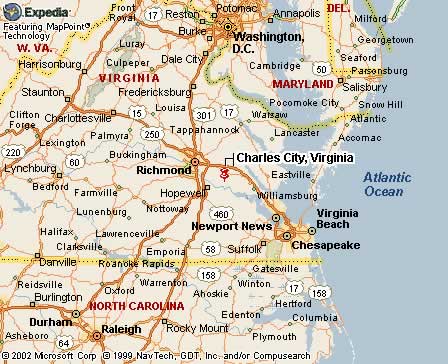 Charles City, VA Map