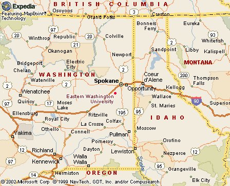 Cheney WA Map