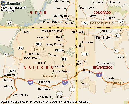 Chinke, AZ Map