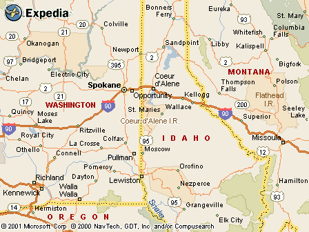 Coeur d'Alene, ID Map