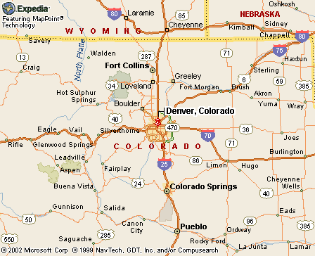Denver, Colorado map