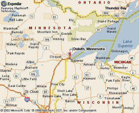 Duluth, MN Map