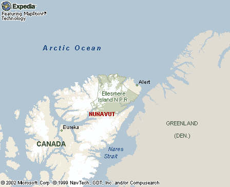 Ellesmere Island  Map