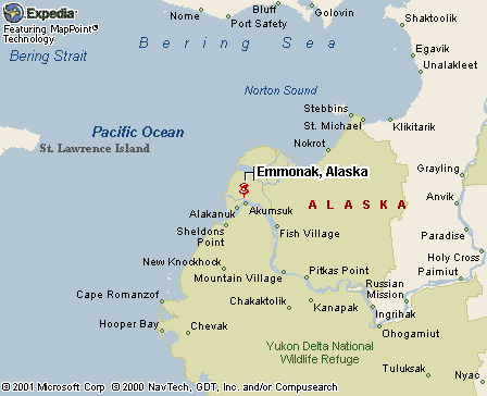 Emmonak, AK Map