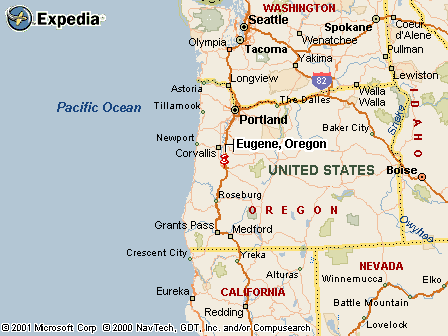 Eugene, OR Map