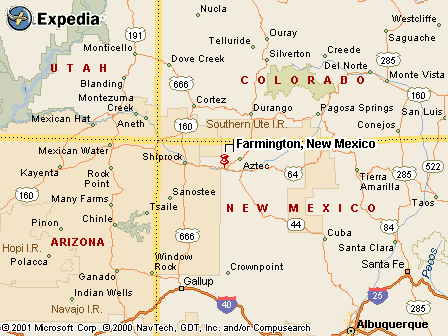Farmington, NM Map