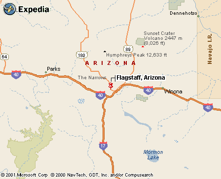 Flegstaff, AZ Map