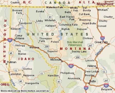 Flathead Indian Reservation, Montana Map