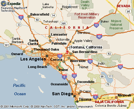 Fontana, CA Map