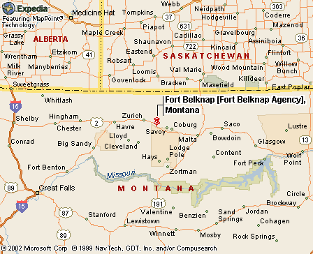 Fort Belknap, MT Map