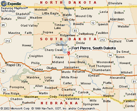 Fort Pierre, SD Map