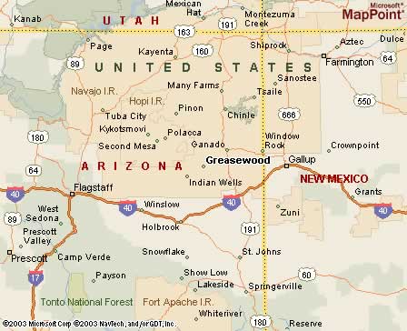 Greasewood, AZ Map