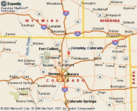 Greeley, CO Map