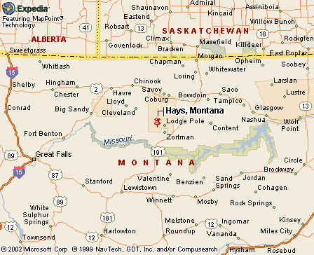 Hay, MT Map