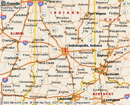Indianapolis, IN Map