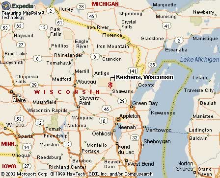Keshena, Wisconsin map