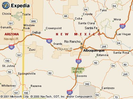 Laguna, NM Map