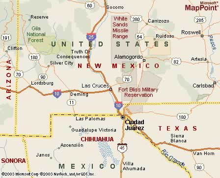 Las Cruces, NM Map